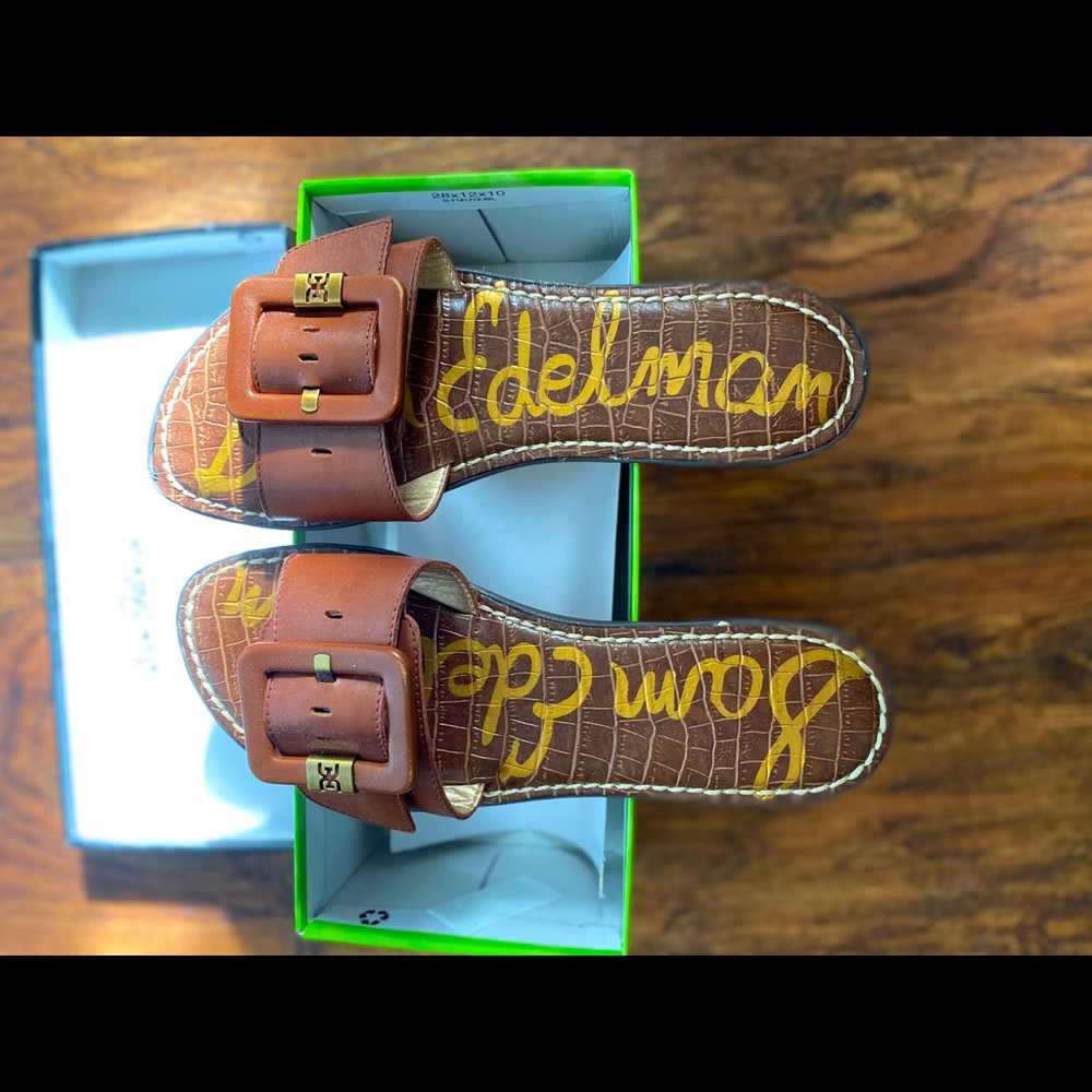 Sam Edelman Granada Sandals: Dk Bourbon Leather